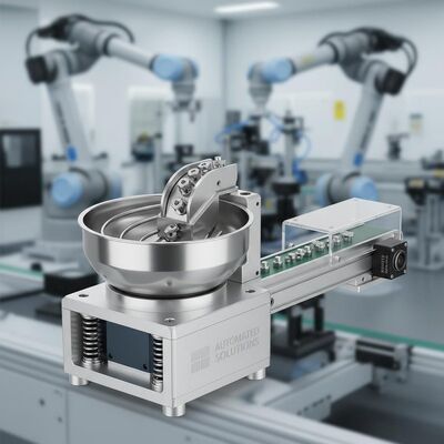 Alimentazione e Smistamento Automatico di Componenti Vasca Vibrante Soluzioni Personalizzate per l'Automazione di Linee di Assemblaggio Industriale e la Manipolazione di Precisione