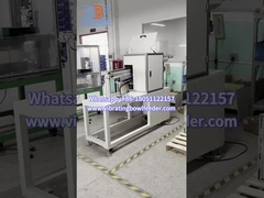 Alimentatore rotativo a scodella vibratoria con tromba